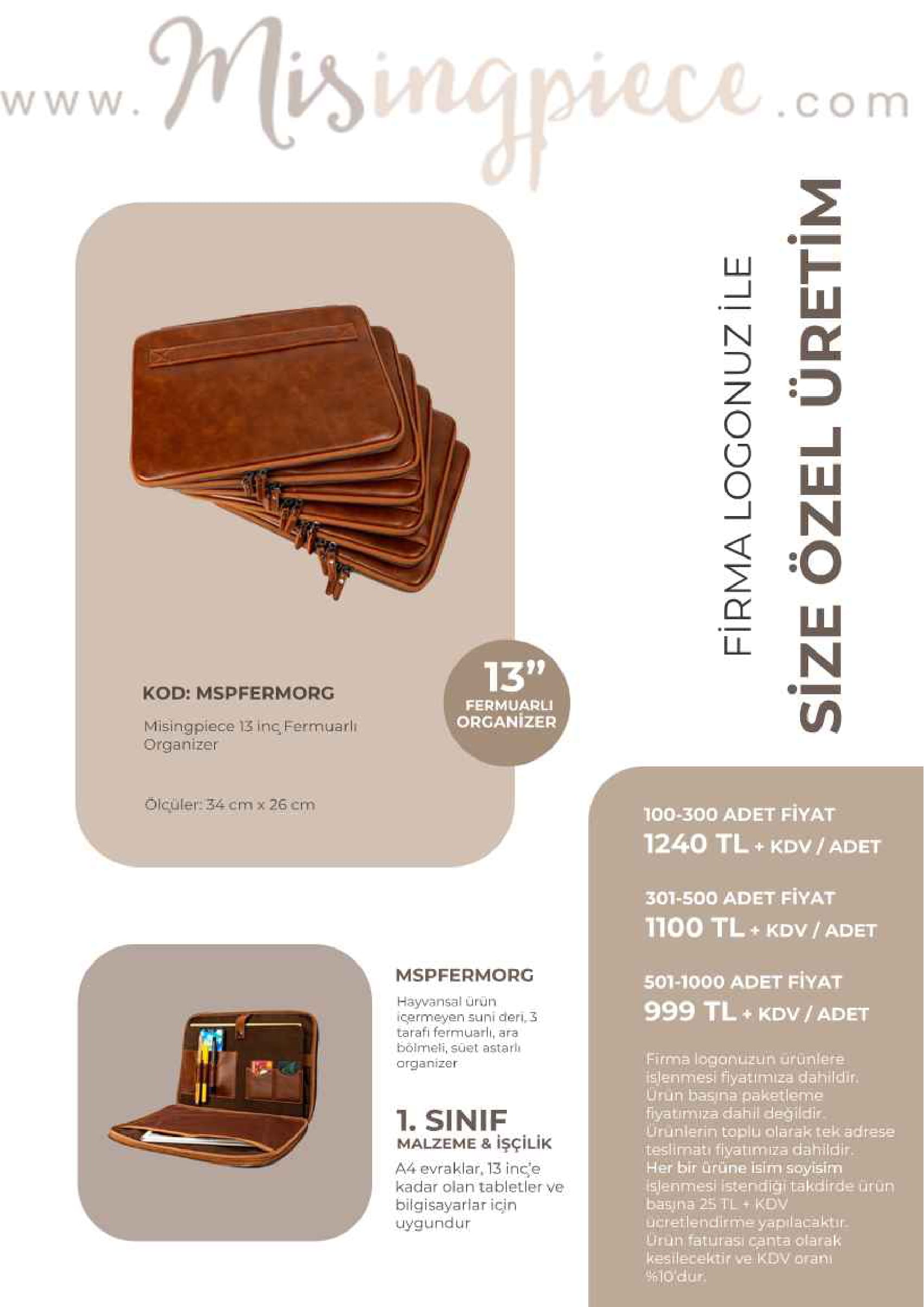 13%20inç%20Bölmeli%20Organizer%20Çanta%20Toplu%20Sipariş%20Özel