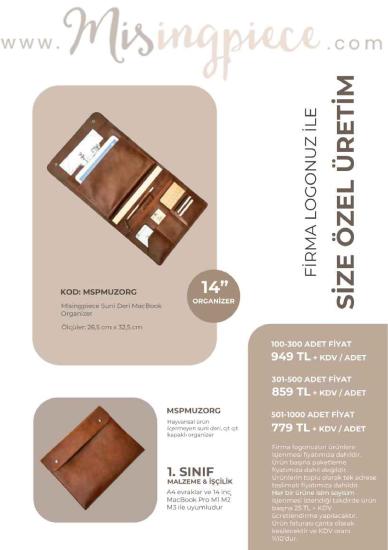 14 inç MacBook Organizer Çanta Toplu Sipariş Özel
